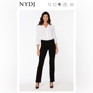 NYDJ Marilyn Straight Petite Jeans - Black Size 4P